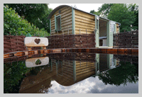 shepherd hut with wood fire4d hot tub glastonbury somerset